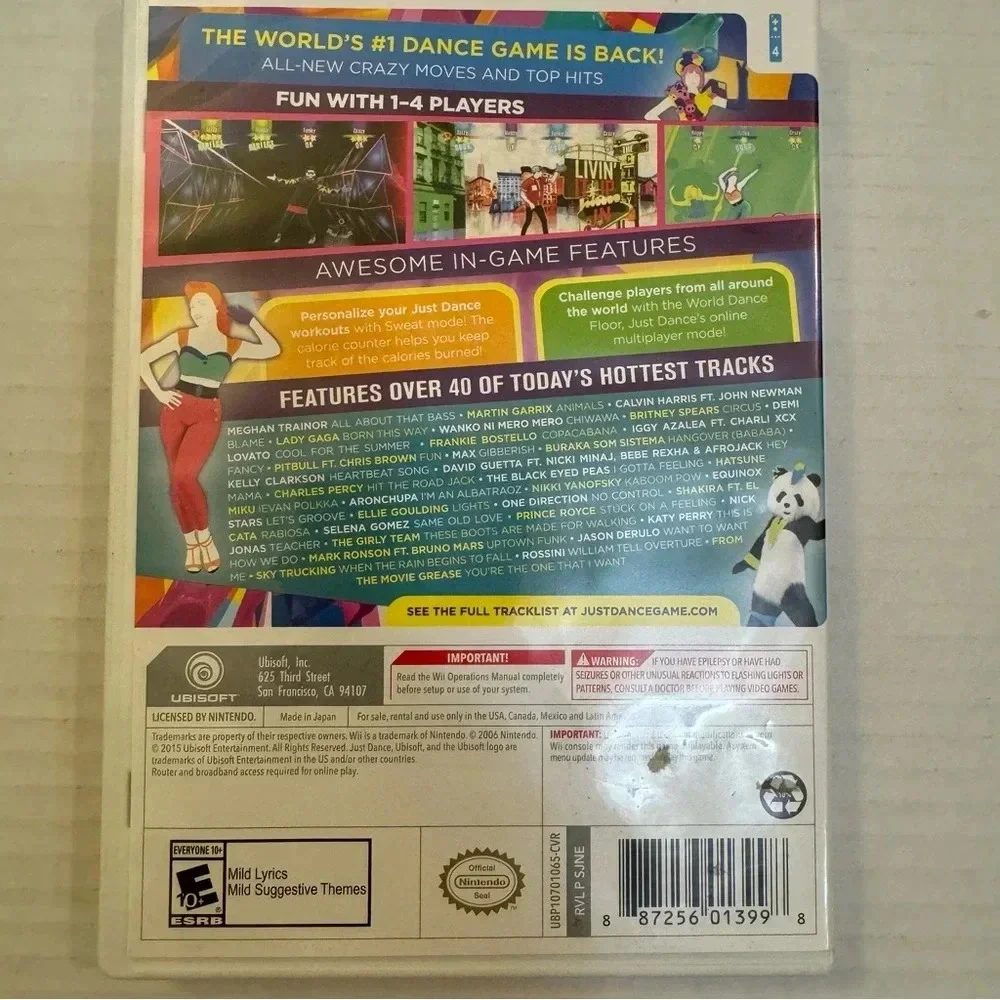 Just Dance 2016 (Nintendo Wii, 2015)-No manual